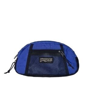 Jansport Unisex Blue & Black Vintage 1993‎ Nylon Belt Bag Fanny Pack
